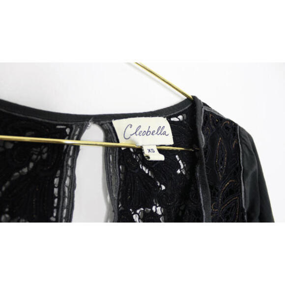 Cleobella Charcoal Boho Bell Sleeve Whimsy Blouse - XS - Picture 3 of 5